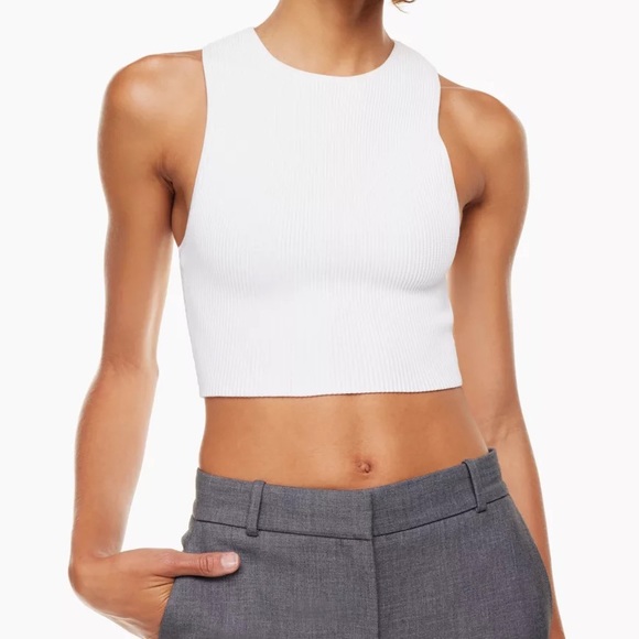 Aritzia Tops - SOLD Aritzia Babaton Sculpt Knit  Racer Tank Top Cropped